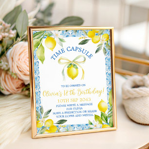 Amalfi Lemon Time Capsule Table Sign