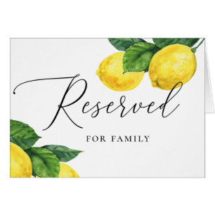 Amalfi Lemon Wedding   Rustic Citrus Reserved Sign