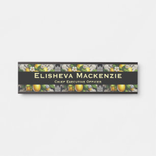 Amalfi Lemons Mediterranean Office Door Signs