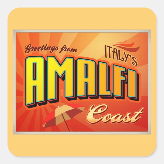 AMALFI SQUARE STICKER (Front)