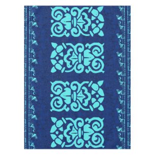 Amalfi tablecloth in blue and turquoise