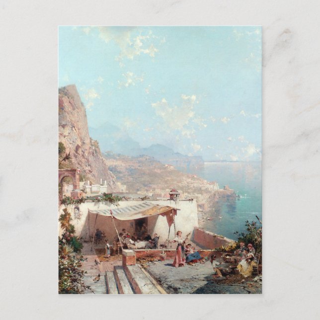 Amalfi, The Gulf Of Salerno by Franz Richard Postcard (Front)