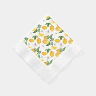 Amalfi Theme Lemon Party Paper Napkin