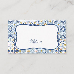 Amalfi Tile Summer Flat Place Card