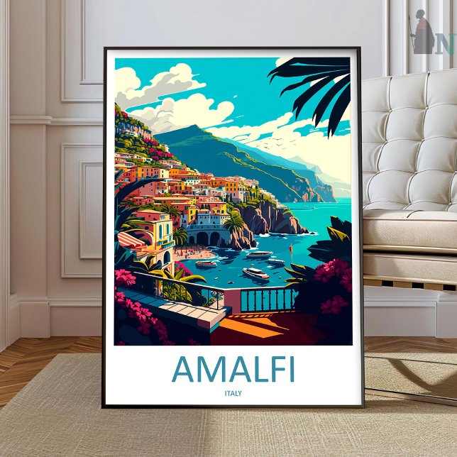 Amalfi Travel Print, amalfi coast travel poster (Creator Uploaded)