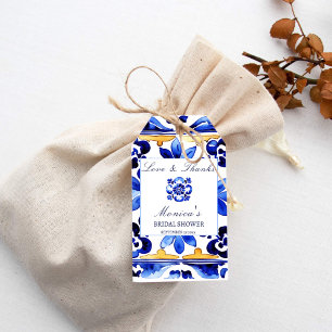 Amalfi Vietri tiles Italian bridal shower favour Gift Tags
