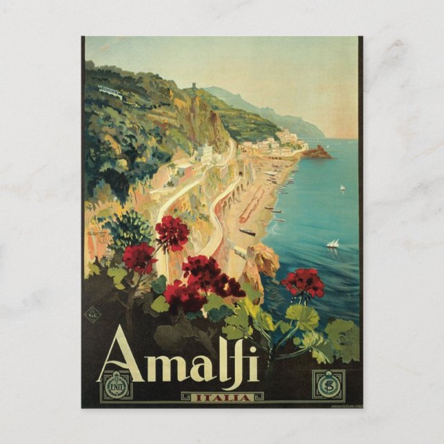 Amalfi Vintage Italian Postcard (Front)