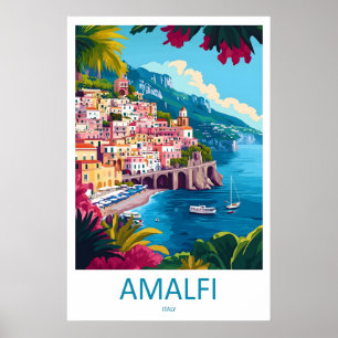 Amalfi Vintage Travel Poster Ski National Park