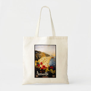 Amalfi vintage travel poster tote bag