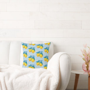 Amalfi Yellow Lemons Mediterranean Style Cushion