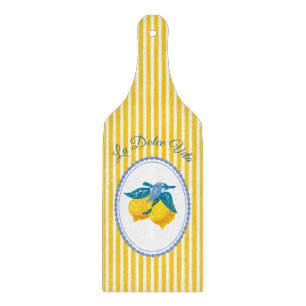 Amalfi Yellow Lemons Mediterranean Style Cutting Board