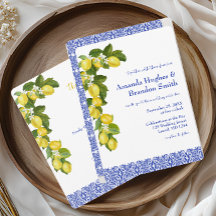 Amalfie Coast I Italian Lemon & Blue Tile