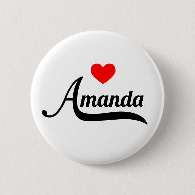 Amanda 6 Cm Round Badge (Front)