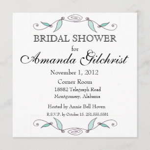 Amanda and Joseph - Square Bridal Shower Invitatio Invitation