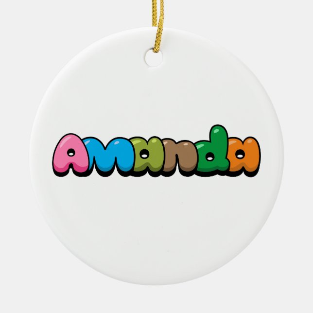 Amanda Ceramic Tree Decoration (Front)