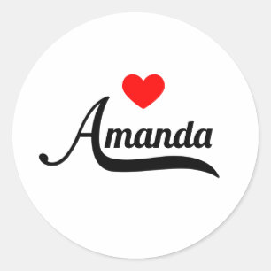 Amanda Classic Round Sticker