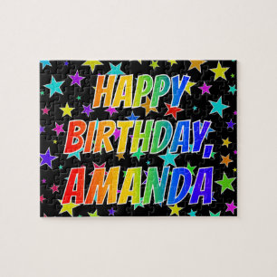 "AMANDA" First Name, Fun "HAPPY BIRTHDAY" Jigsaw Puzzle