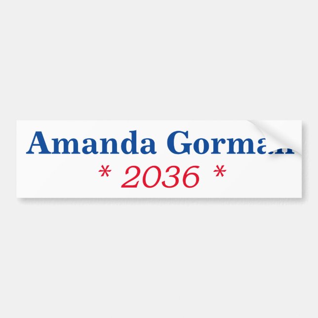 Amanda Gorman 2036 Bumper Sticker (Front)