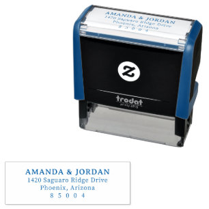 Amanda & Jordan Elegant Serif Minimalist Self-inking Stamp