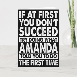 Amanda Name D Birthday Funny Christmas Joke Card