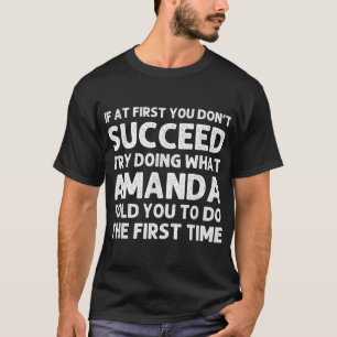 AMANDA Name Personalized Birthday Funny Christmas  T-Shirt