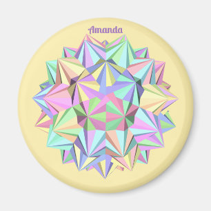AMANDA ~ POLYHEDRA ~ PASTEL~ MAGNET