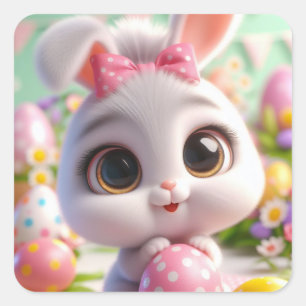 "Amanda" Square Sticker