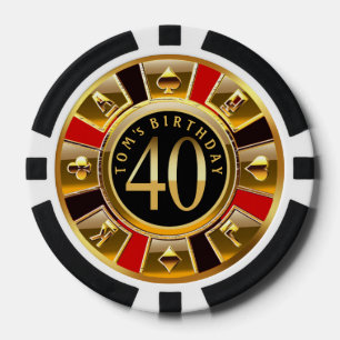 Amanda Tom's 40th Birthday Poker Chips