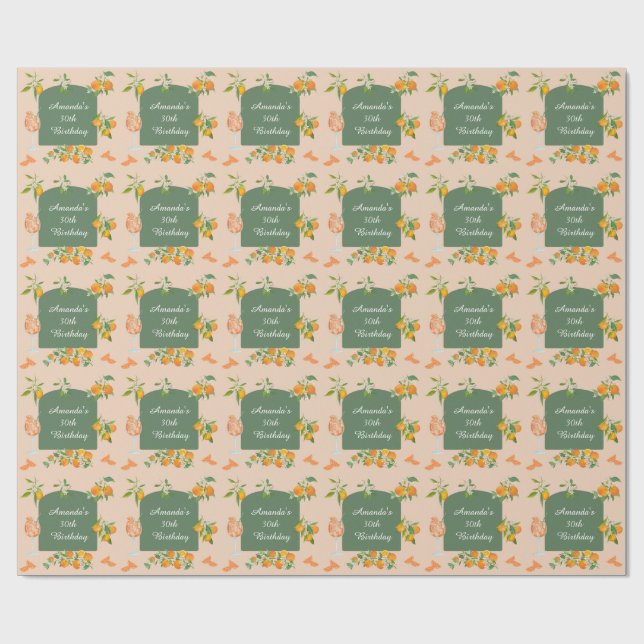 Amanda's 30th  Birthday Wrapping Paper (Flat)