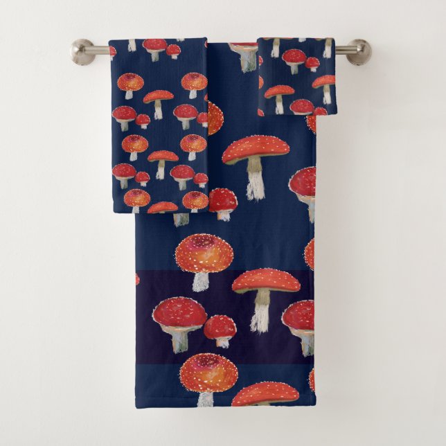 Amanita Muscaria  Bathroom Towel Set (Insitu)