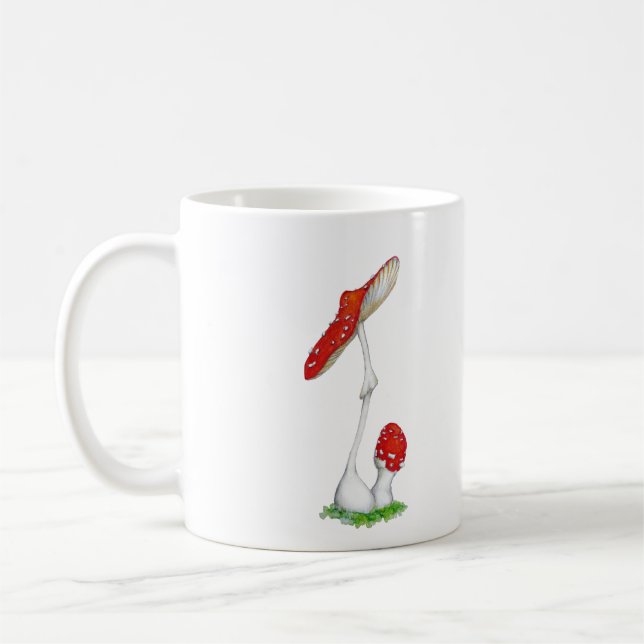 Amanita muscaria coffee mug (Left)