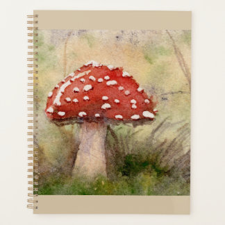 Amanita Muscaria Fly Agaric Watercolor Mushroom  Planner