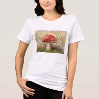 Amanita Muscaria Fly Agaric Watercolor Mushroom  Tri-Blend Shirt