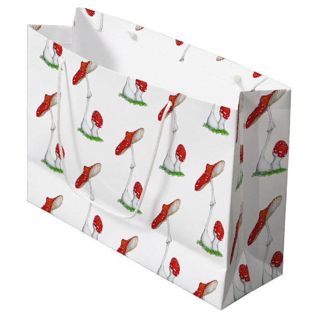 Amanita muscaria large gift bag (Front Angled)