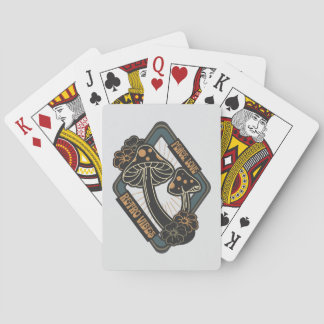 Amanita Muscaria Mushroom Botanical Cottagecore  Playing Cards