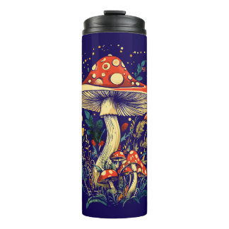 Amanita Muscaria Mushroom Botanical Cottagecore  Thermal Tumbler