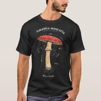 Amanita muscaria Mushroom definition latin art  T-Shirt