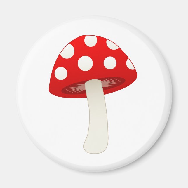 Amanita Muscaria Mushroom Love Magnet (Front)