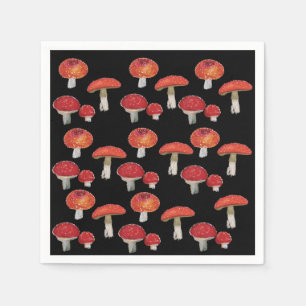 Amanita Muscaria Mushrooms Napkin