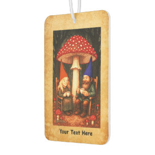 Amanita Mushroom and Gnomes Car Air Freshener