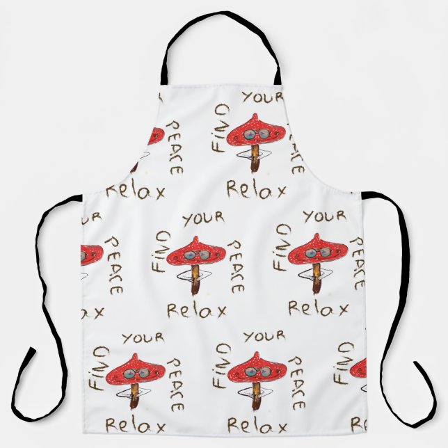 Amanita Mushroom Art  Apron (Front)