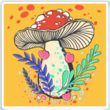 Amanita Mushroom Vinyl Sticker