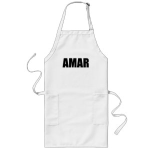 Amar love in Spanish Long Apron