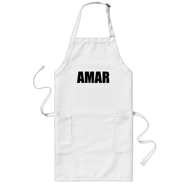 Amar love in Spanish Long Apron (Front)