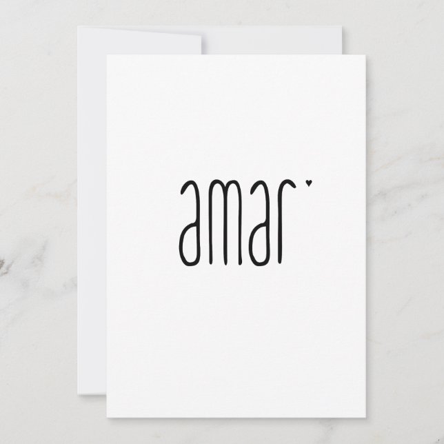 Amar - valentine typography card (Front)