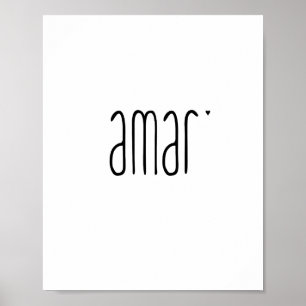 Amar - valentine typography poster