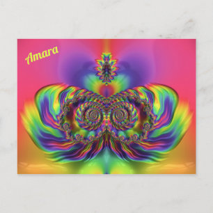 AMARA ~ 3D Design Pattern ~ Multi Colours ~ Postcard