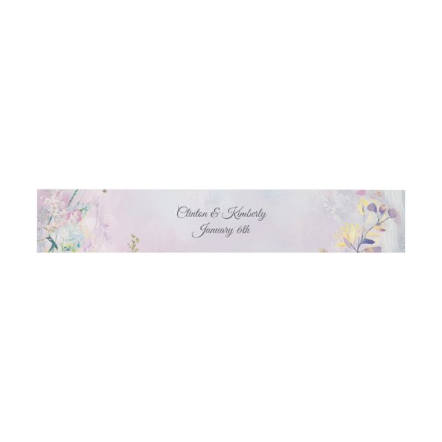 Amara Customisable Paper Belly Bands Invitation Belly Band (Flat)