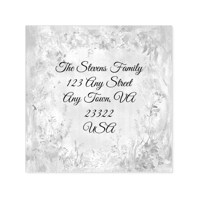 Amara Customisable Return Address Label Self-inking Stamp (Design)