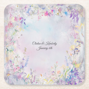Amara Customisable Square Paper Coaster